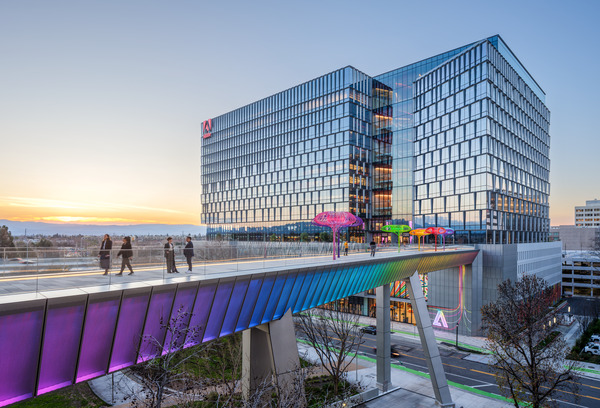 Modern Steel features Adobe pedestrian bridge